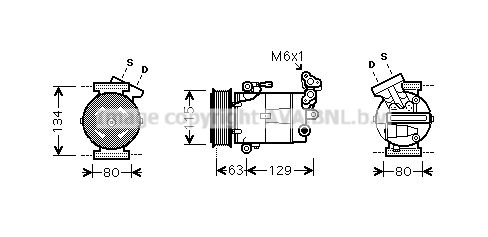 AVA QUALITY COOLING Компрессор, кондиционер DNK334